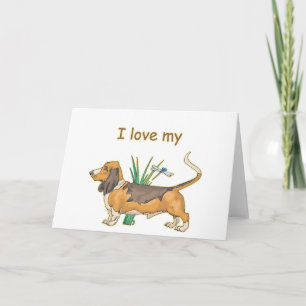 Ik houd van Mijn Basset Hound Kaart