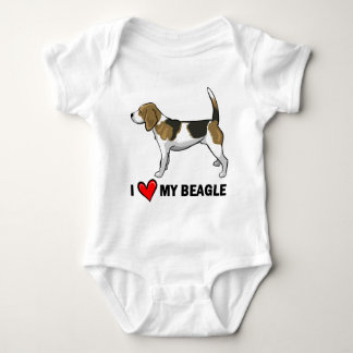 Ik houd van mijn beagle romper