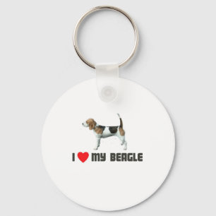 Ik houd van mijn beagle sleutelhanger