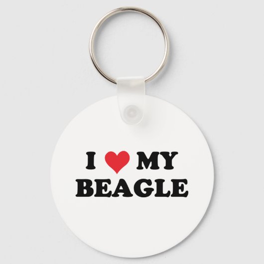 Ik houd van mijn beagle sleutelhanger (Voorkant)