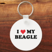 Ik houd van mijn beagle sleutelhanger (Voorkant)