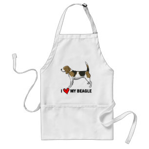 Ik houd van mijn beagle standaard schort