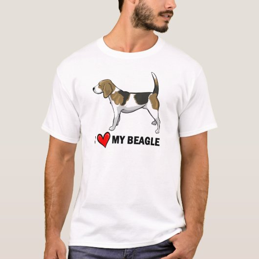 Ik houd van mijn beagle t-shirt (Voorkant)