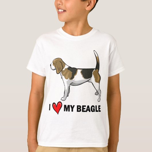 Ik houd van mijn beagle t-shirt (Voorkant)