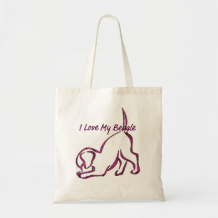 Ik houd van mijn beagle tote bag