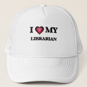 Ik houd van mijn Bibliothecaris Trucker Pet