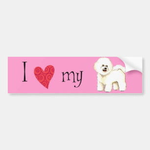 Ik houd van mijn Bichon Frise Bumpersticker
