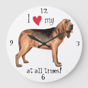 Ik houd van mijn Bloedhond Grote Klok