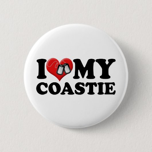 Ik houd van Mijn Coastie Ronde Button 5,7 Cm (Voorkant)
