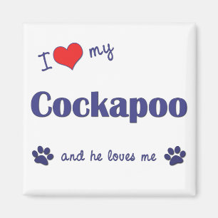Ik houd van Mijn Cockapoo (Mannelijke Hond) Magneet