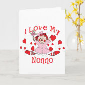 Ik houd van Mijn Doll & Harten van het Vod Nonno Kaart (Gele Bloem)