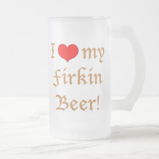 Ik houd van Mijn Firkin Bier! De berijpte Mok van (Rechts)
