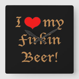 Ik houd van mijn Firkin Bier! De vierkante Klok