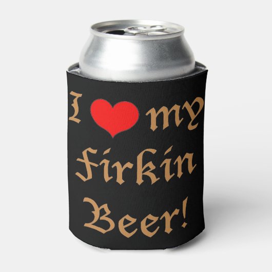 Ik houd van mijn Firkin Bier! Koelbox Blikjeskoeler (Blikje Voorkant)