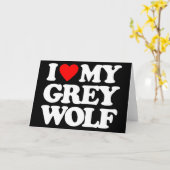 IK HOUD VAN MIJN GRIJZE WOLF KAART (Gele Bloem)