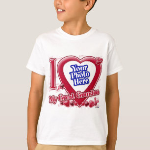 Ik houd van Mijn Groot rood hart van de Oma - foto T-shirt