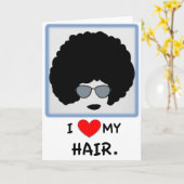 Ik houd van mijn Haar - Afro Kaart (Gele Bloem)