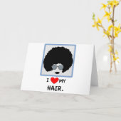 Ik houd van mijn Haar - Afro Kaart (Gele Bloem)