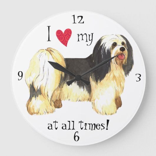 Ik houd van mijn Havanese Grote Klok (Voorkant)