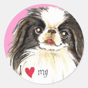 Ik houd van mijn Japanse Kin Ronde Sticker