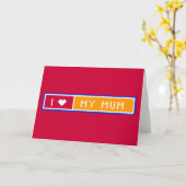 Ik houd van mijn Kaarten Mum (spatie binnen) (Gele Bloem)