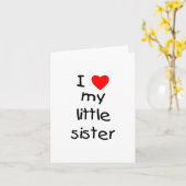Ik houd van Mijn Kleine Zuster Kaart (Gele Bloem)