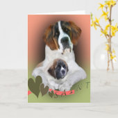 Ik houd van Mijn Koopwaar van de Sint-bernard Kaart (Gele Bloem)