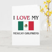 Ik houd van Mijn Mexicaans Vriendin Kaart (Gele Bloem)