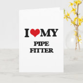 Ik houd van mijn Monteur van de Pijp Kaart (Gele Bloem)