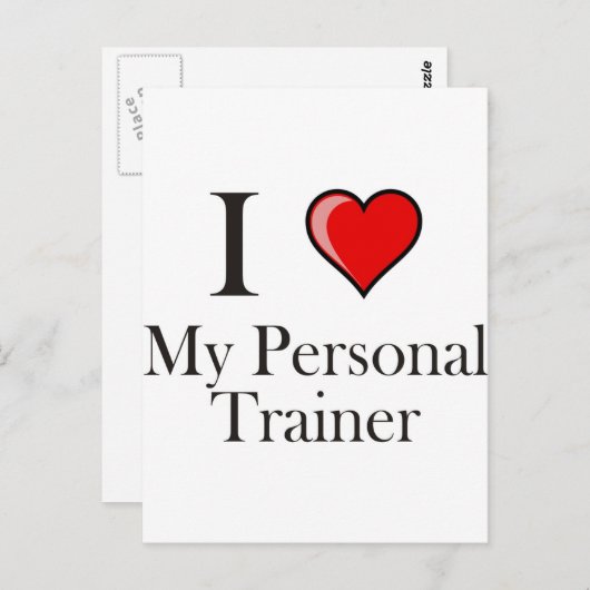 Ik houd van mijn Persoonlijke Trainer Briefkaart (Voorkant / Achterkant)