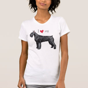 Ik houd van mijn ReuzeSchnauzer T-shirt