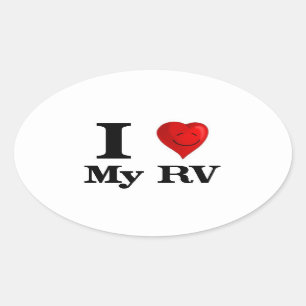 Ik houd van Mijn rv Ovale Sticker