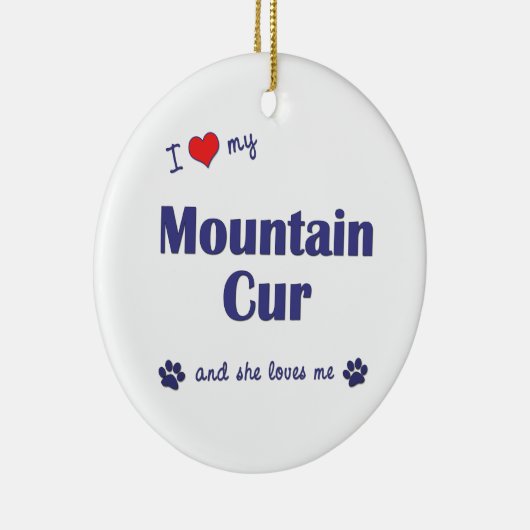 Ik houd van Mijn Straathond van de Berg Keramisch Ornament (Rechts)