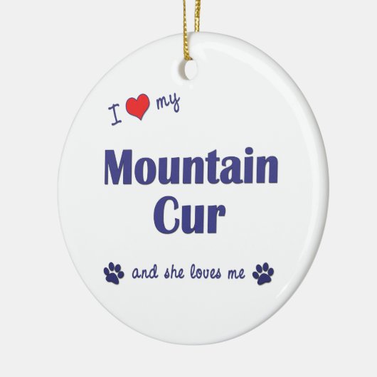 Ik houd van Mijn Straathond van de Berg Keramisch Ornament (Links)