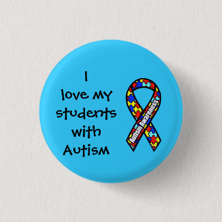 Ik houd van mijn studenten met Autisme Ronde Button 3,2 Cm