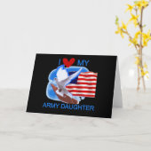 Ik houd van Mijn T-shirts en Giften van de Dochter Kaart (Gele Bloem)