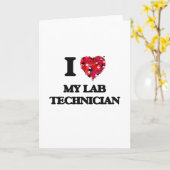 Ik houd van Mijn Technicus van het Laboratorium Kaart (Gele Bloem)