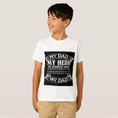 Ik houd van mijn vader "My Dad My hero" T-shirt (Voorkant volledig)