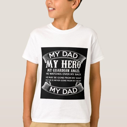 Ik houd van mijn vader "My Dad My hero" T-shirt (Voorkant)