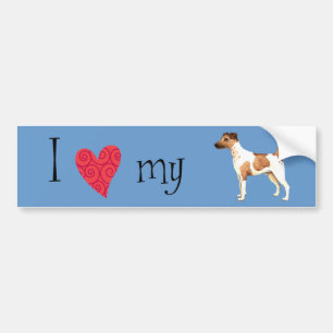 Ik houd van mijn Vlotte Fox-terrier Bumpersticker