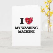Ik houd van Mijn Wasmachine Kaart (Gele Bloem)