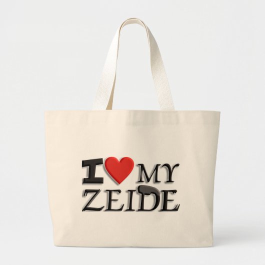 Ik houd van mijn Zeide Grote Tote Bag (Voorkant)
