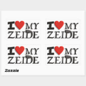 Ik houd van mijn Zeide Rechthoekige Sticker (Vel)