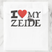 Ik houd van mijn Zeide Rechthoekige Sticker (Tas)
