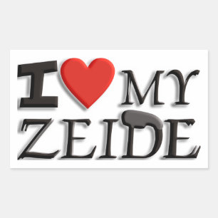 Ik houd van mijn Zeide Rechthoekige Sticker