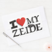 Ik houd van mijn Zeide Rechthoekige Sticker (Envelop)