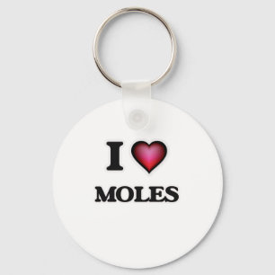 Ik houd van Mollen Sleutelhanger