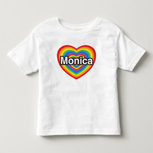 Ik houd van Monica. Ik houd van u Monica. Hart Kinder Shirts