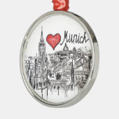 Ik houd van München Metalen Ornament (Links)