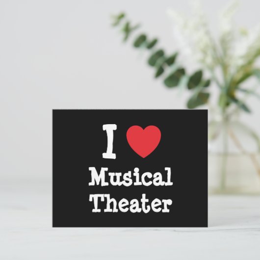 Ik houd van Muzikale gepersonaliseerde het Briefkaart (Staand voorkant)